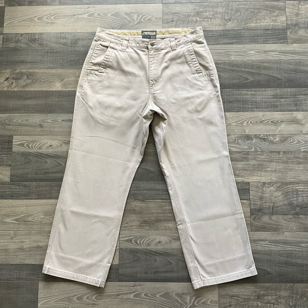 36x30 Mountain Khakis Signature Original Pants Men’s Tan Hiking Deep Pockets